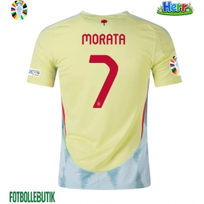 Spanien Alvaro Morata #7 Bortatröja EM 2024 Kortärmad